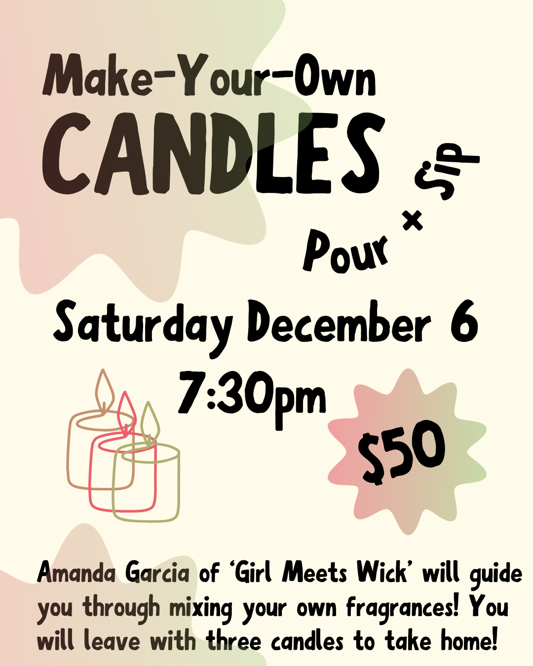 Make-Your-Own Candles flyer
